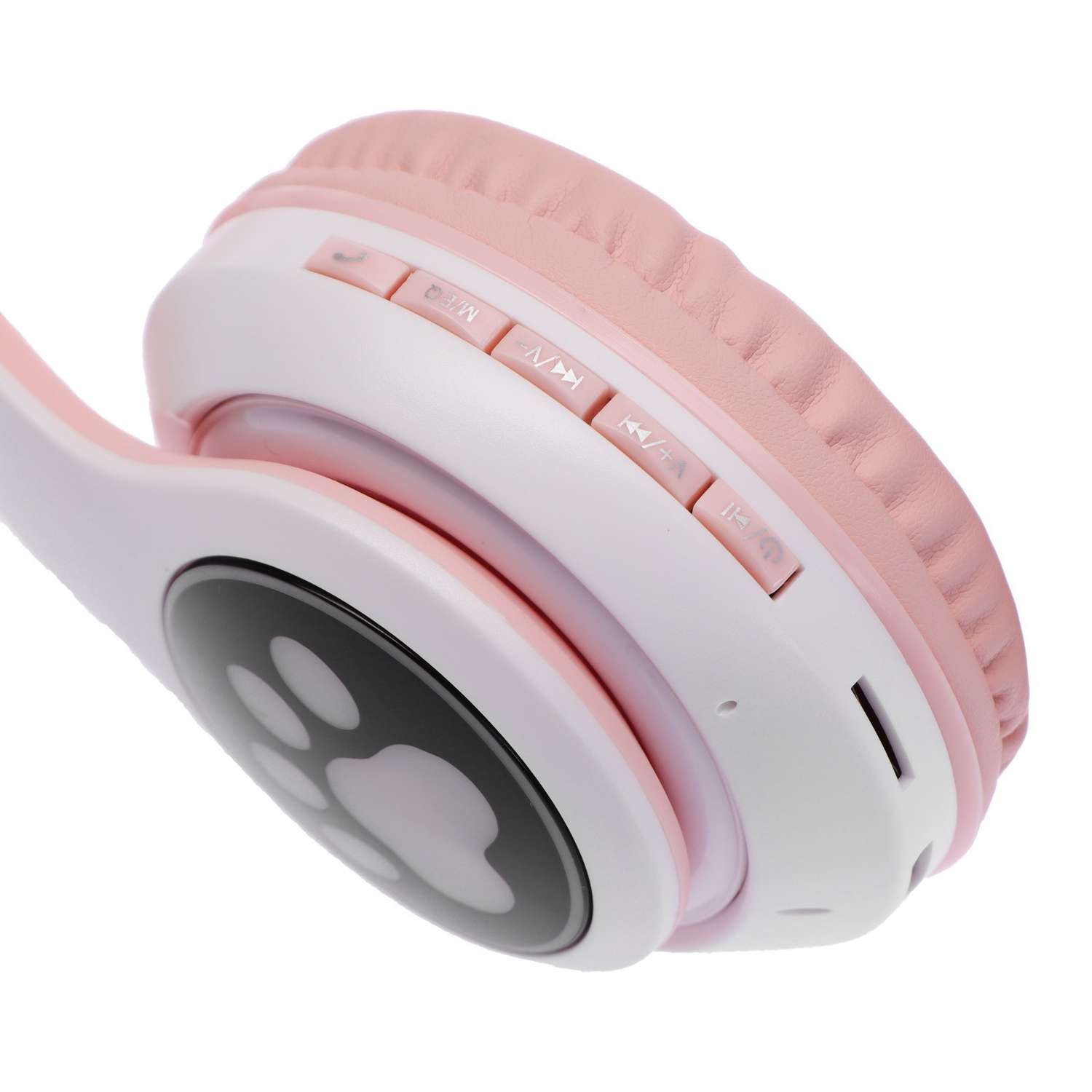 Наушники-Кошки Sima-Land MYBIT W-32 беспроводные MIC BT 5.0 AUX microSD MP3 400 мАч розовые - фото 6