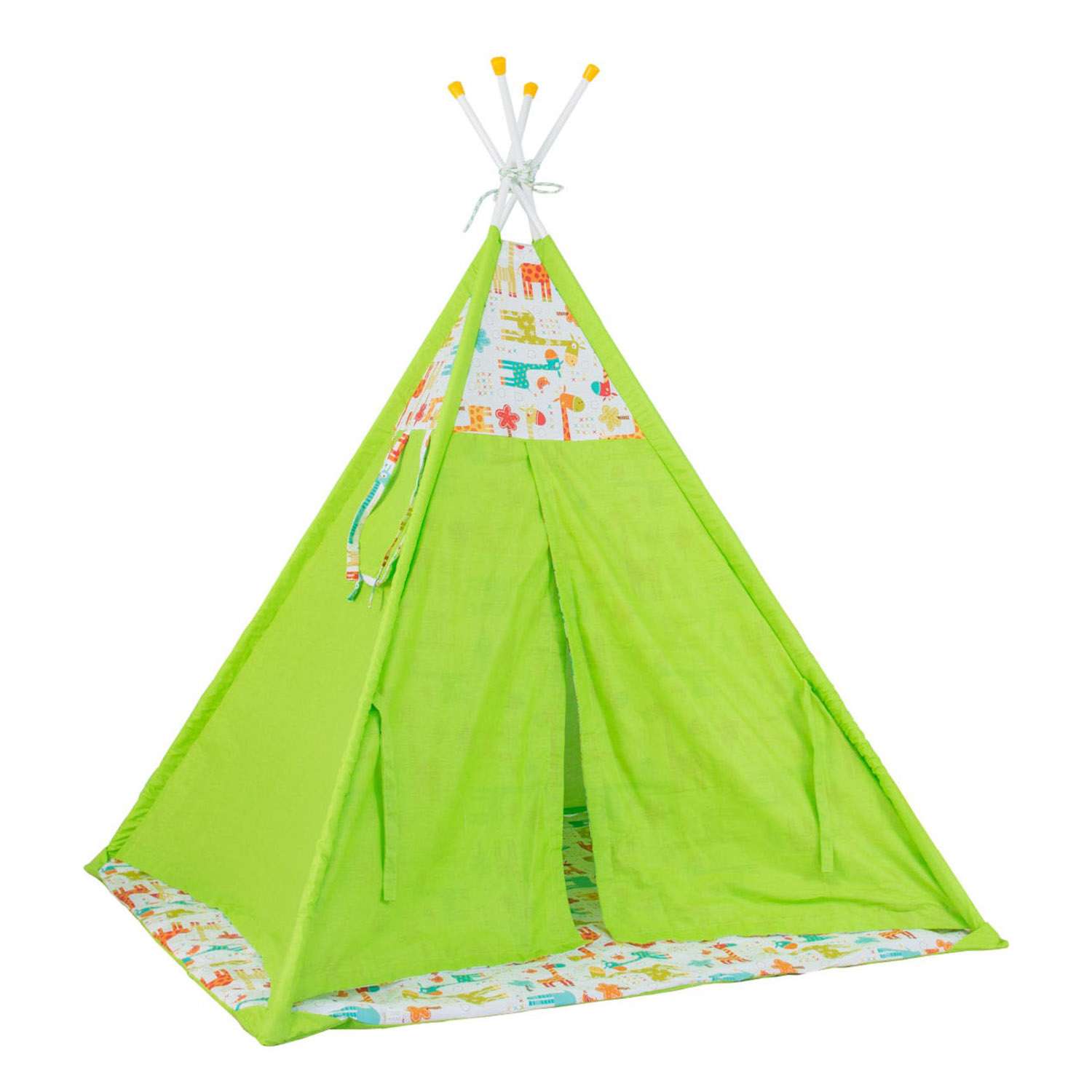 Палатка-вигвам Polini kids Жираф Зеленая - фото 4