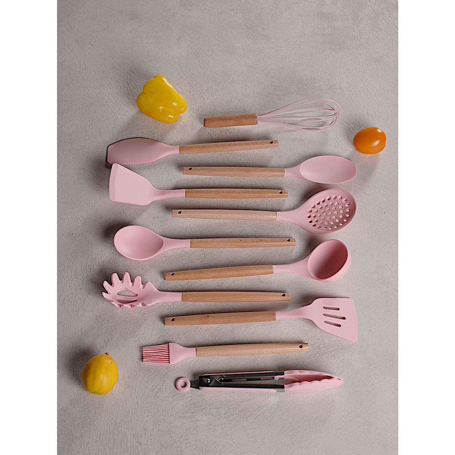 Набор кухонных принадлежностей HILZZ 12 предметов розовый - фото 2