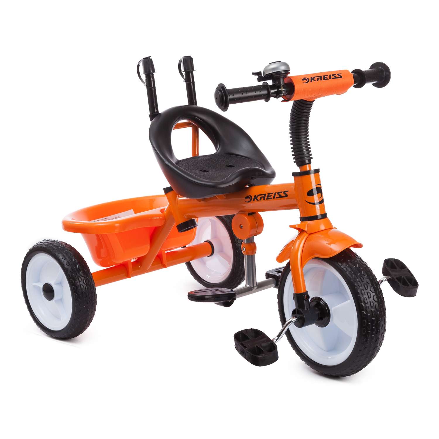 Велосипед трехколесный Kreiss с тентом Оранжевый - фото 10