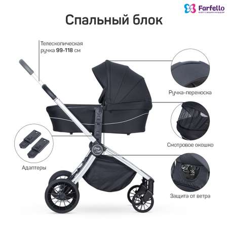 Модульная коляска 3 в 1 Farfello Baby shell