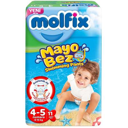 Трусики Swimsuit размер 4-5 Molfix 9-15 кг 11 шт