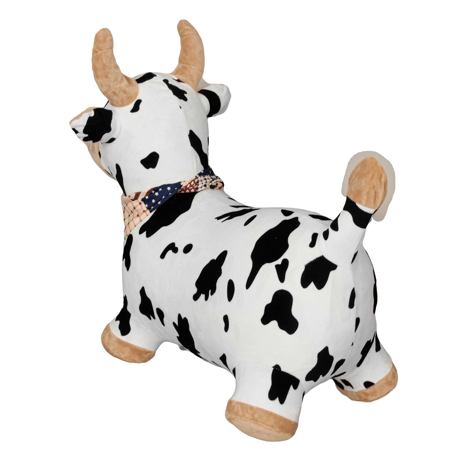 Прыгун надувной LAKO SPORT Плюшевая корова Буренка в комплекте с насосом и банданой - фото 12