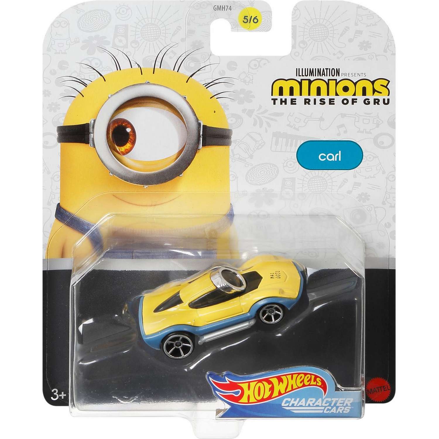 Машинка Hot Wheels Character Car Миньоны Карл GMH76 купить по цене 399 ₽ в  интернет-магазине Детский мир