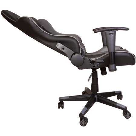 Компьютерное кресло игровое GRAMBER черно-серый экокожа