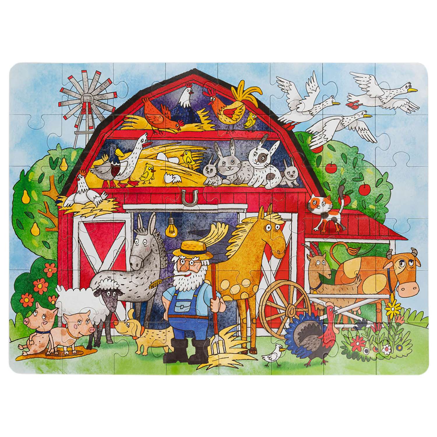 Пазл для малышей Харди Гарди Веселая Ферма с животными 48 деталей - фото 15