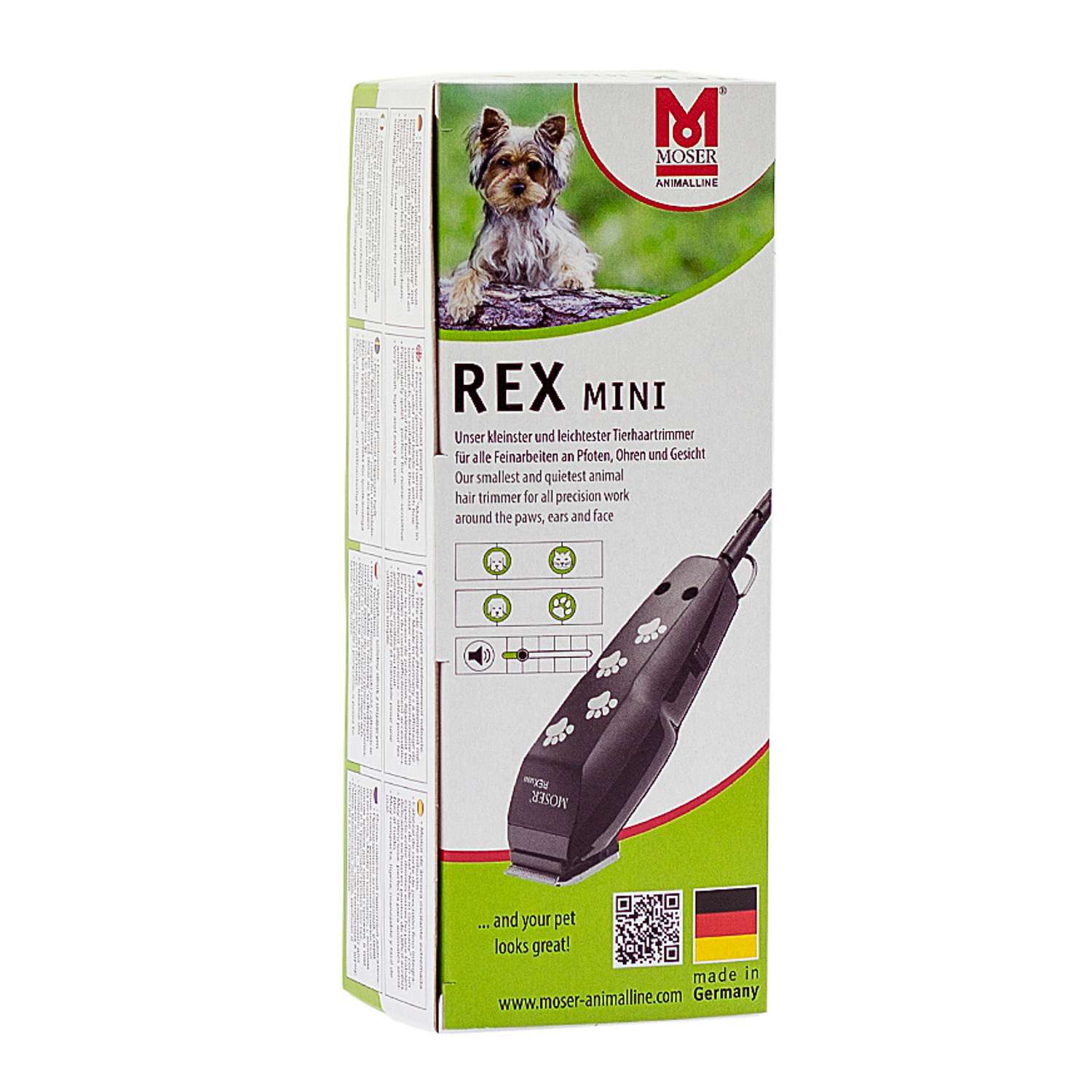 Машинка для стрижки животных Moser Rex Mini Триммер Черный - фото 2