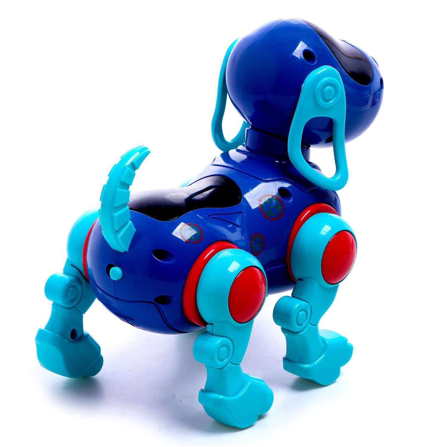 Собака IQ BOT «IQ DOG» ходит поёт работает от батареек цвет синий - фото 7