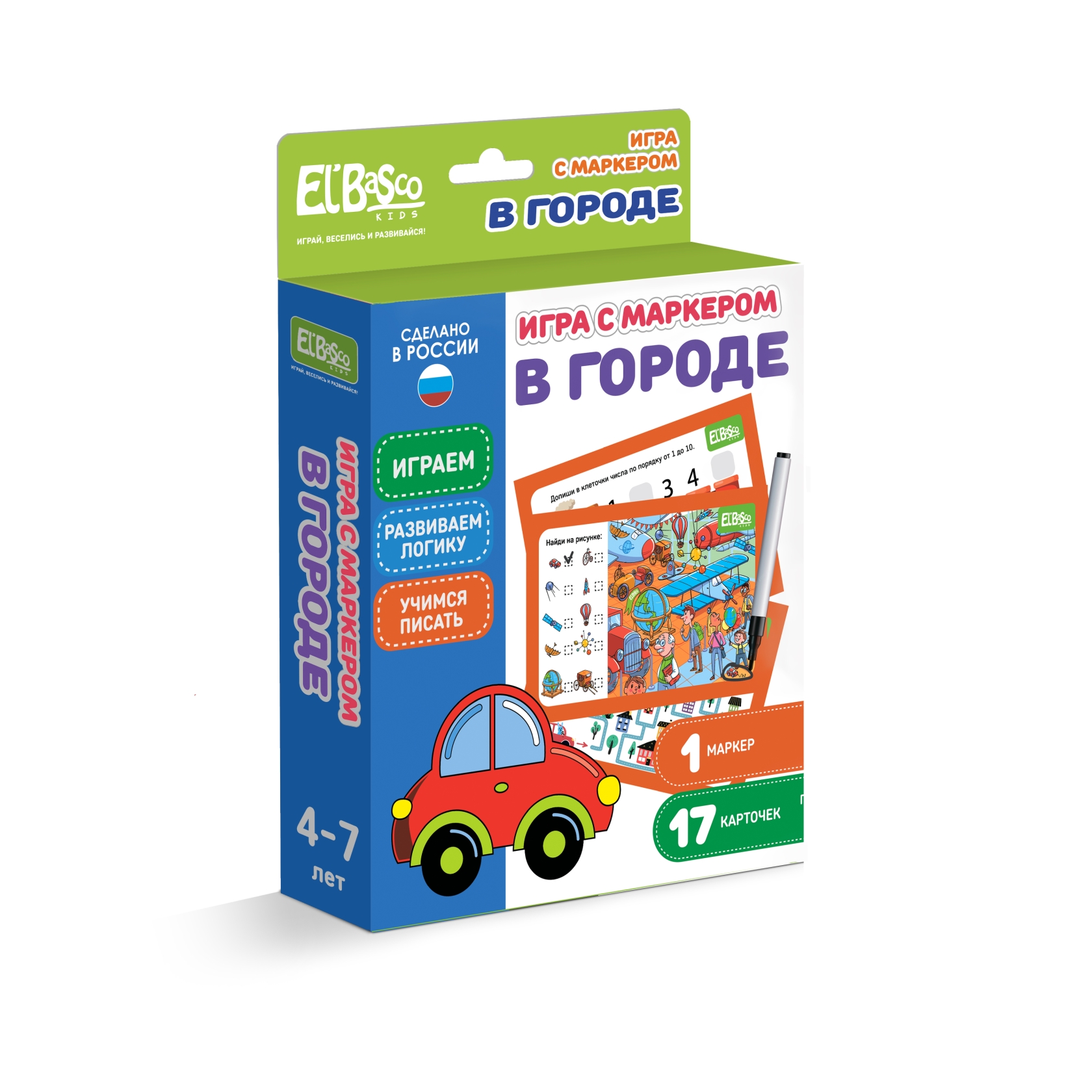 Игры с маркером El BascoKids Сложный Уровень набор карточек ET06-004 купить  по цене 491 ₽ в интернет-магазине Детский мир