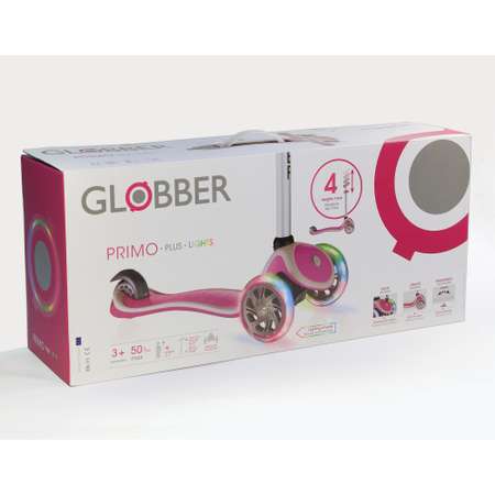 Самокат Globber Primo Plus Lights Сливовый 442-114