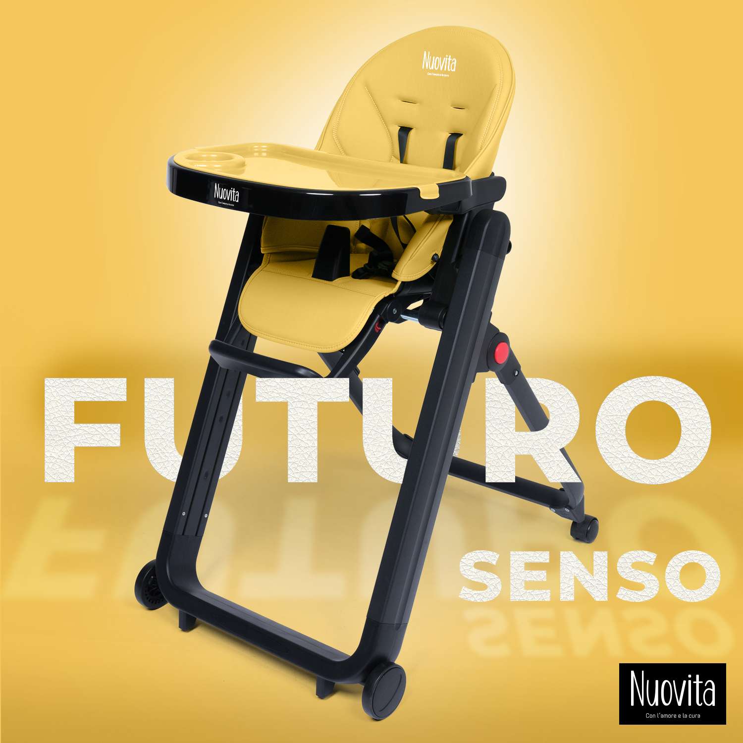 Стульчик для кормления Nuovita Futuro Senso Nero Желтый - фото 2