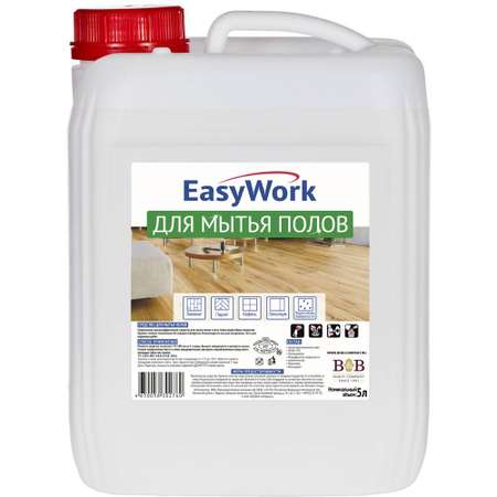 Средство моющее EasyWork для полов и всех типов водостойких покрытий Без фосфатов 5л