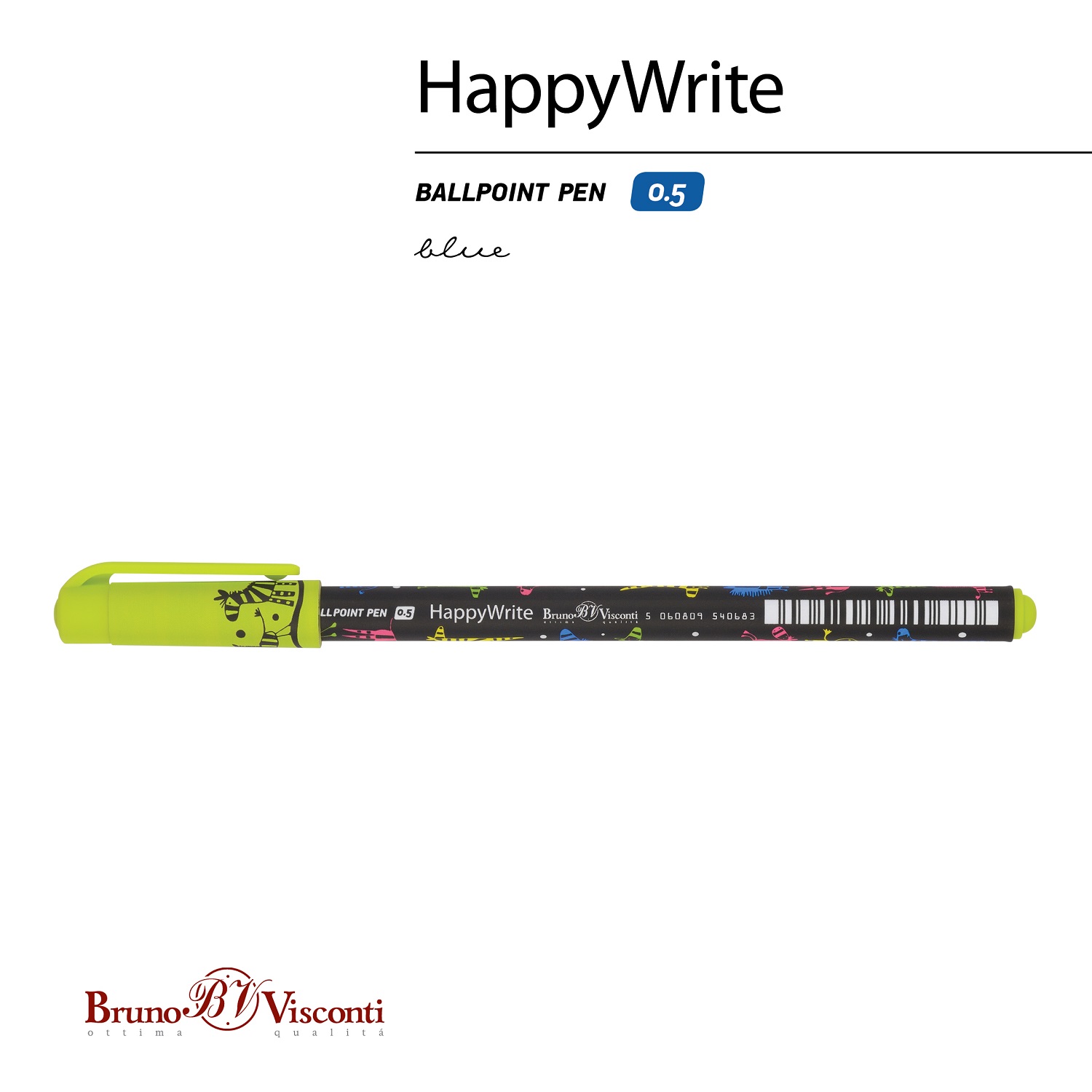 Набор из 4-х шариковых ручек Bruno Visconti HappyWrite Mix One синие - фото 4