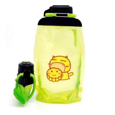 Бутылка для воды складная VITDAM светло зеленая 500мл B050YGS 209