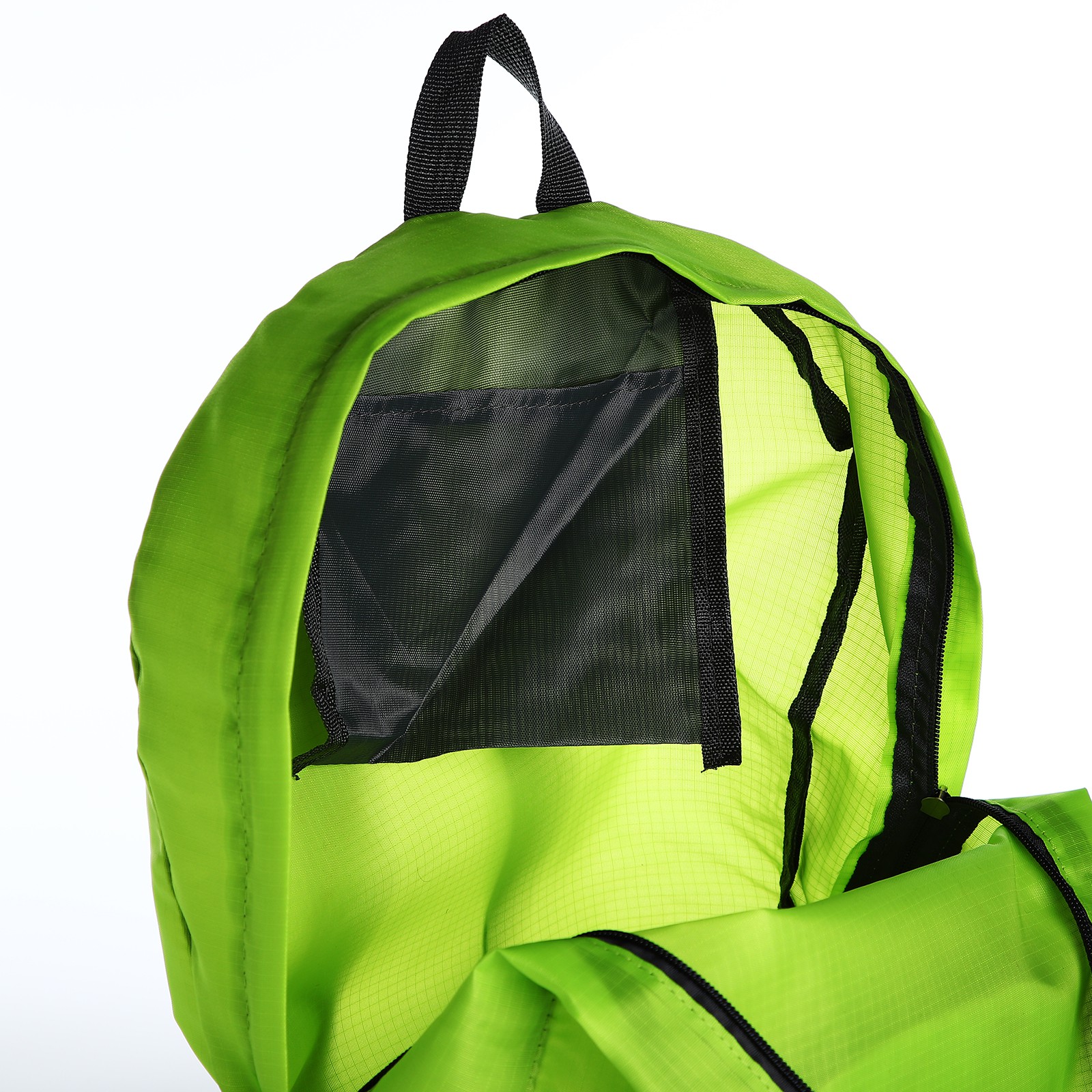 Рюкзак Sima-Land складной отдел на молнии наружный карман 2 боковых цвет зелёный - фото 5