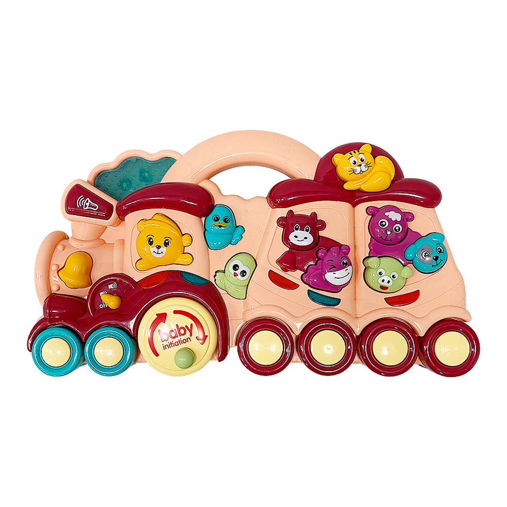 Развивающий игровой центр EVERFLO Baby train HS0438200 розовый - фото 2