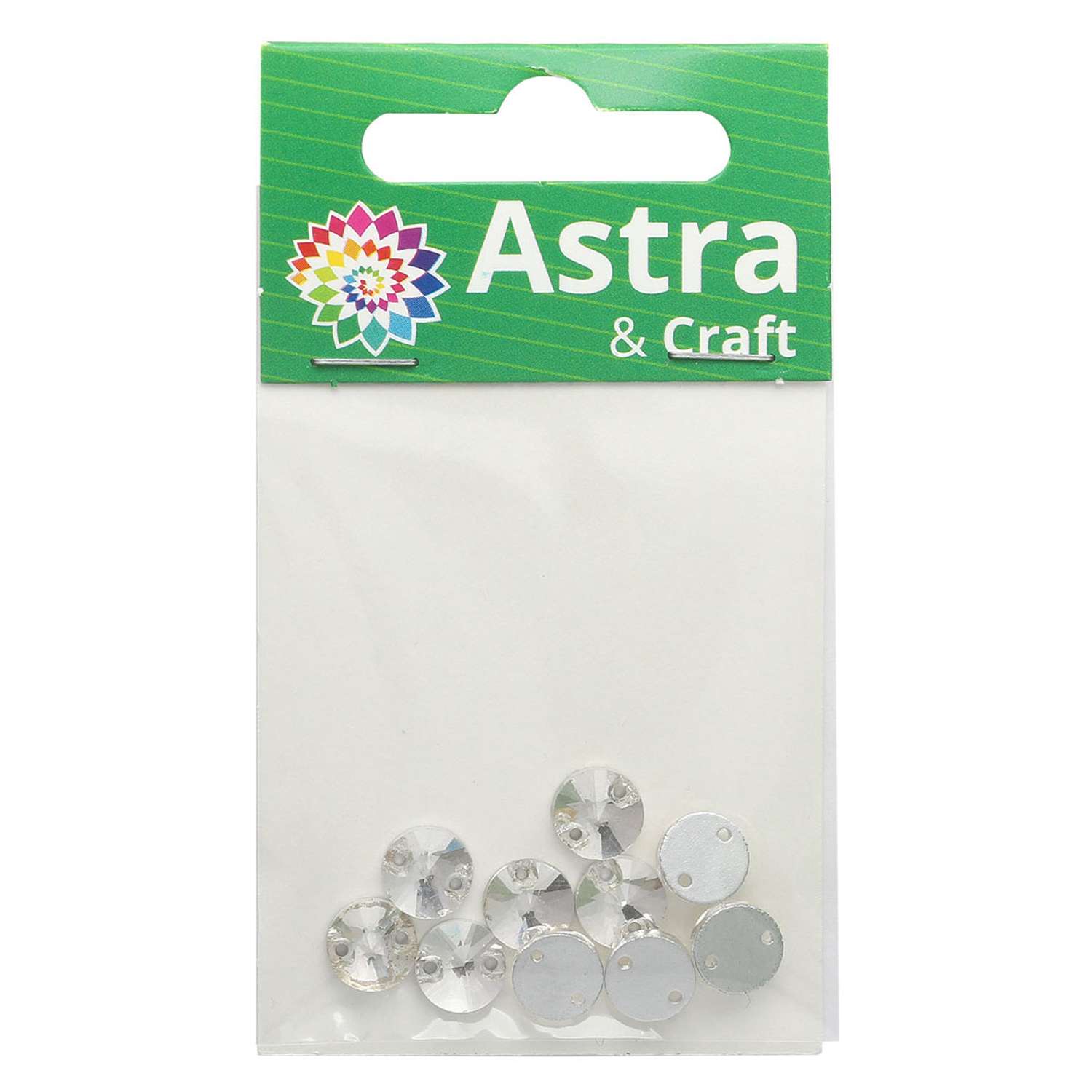 Хрустальные стразы Astra Craft пришивные круглые для творчества и рукоделия 8 мм 10 шт - фото 3