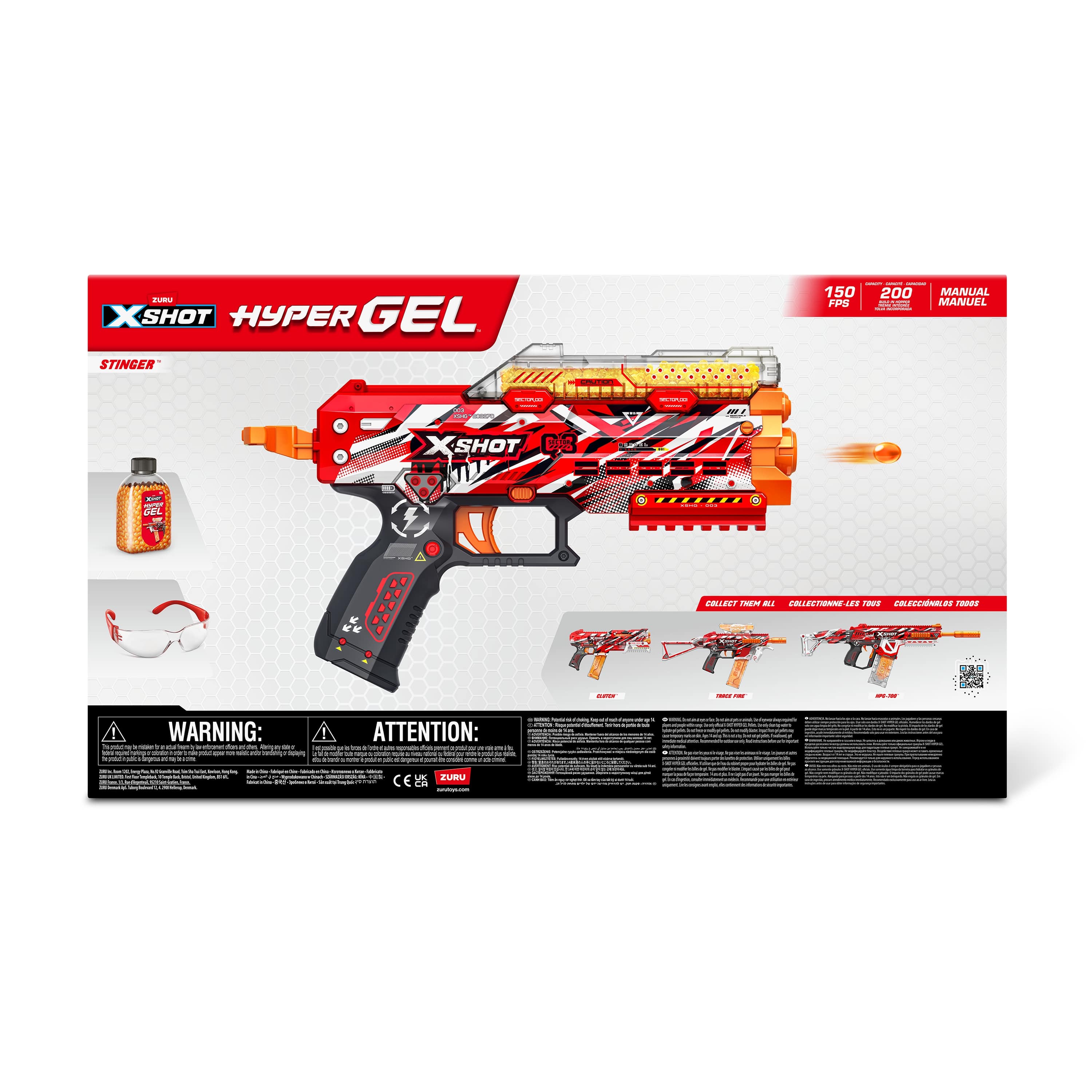 Игровой набор для стрельбы Zuru XSHOT  HYPERGEL Бластер Стингер 6000 гелевых шариков в комплекте - фото 10