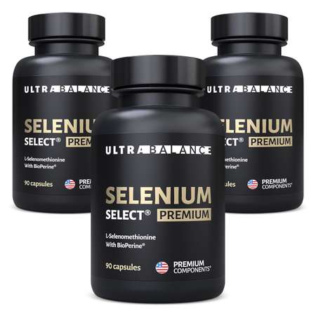 Комплекс селен селект премиум UltraBalance для женщин и мужчин с биоперином Selenium Select BioPerine БАД 270 капсул