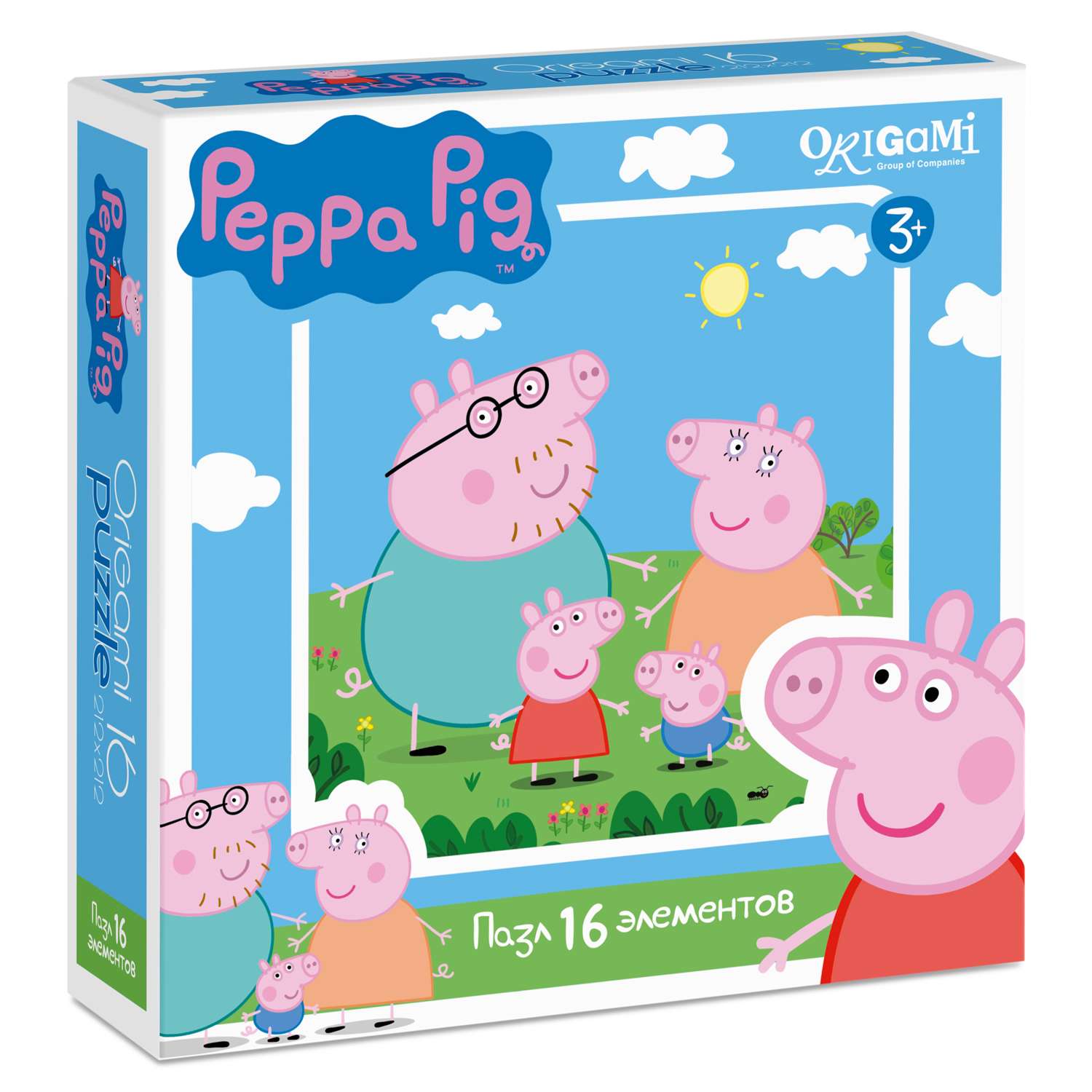 Пазлы ORIGAMI Peppa Pig 16 элементов в ассортименте - фото 2