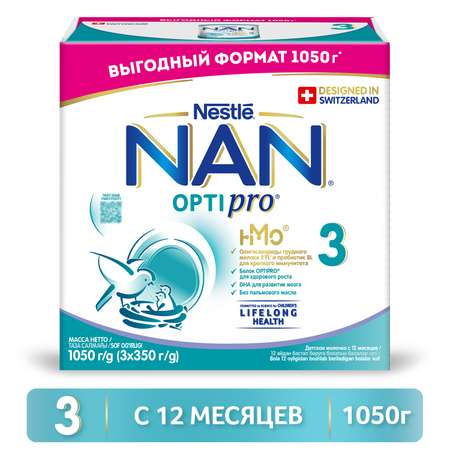 Молочко NAN 3 Optipro 1050г с 12месяцев