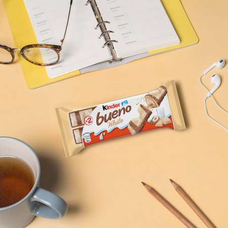 Батончик Kinder Kinder Bueno белый шоколад 39г