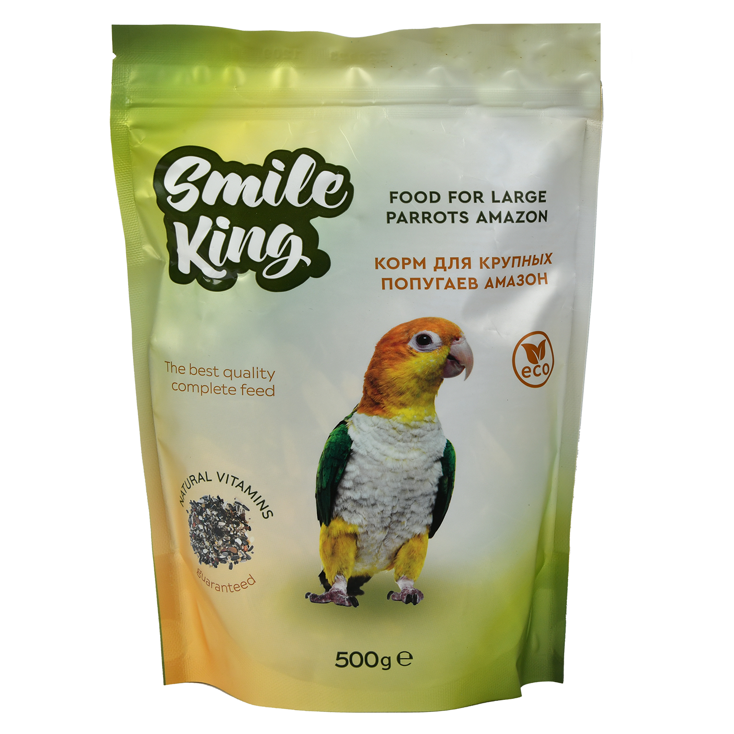 Корм для попугая Амазон Smile King дой-пак пакет 500 г - фото 1