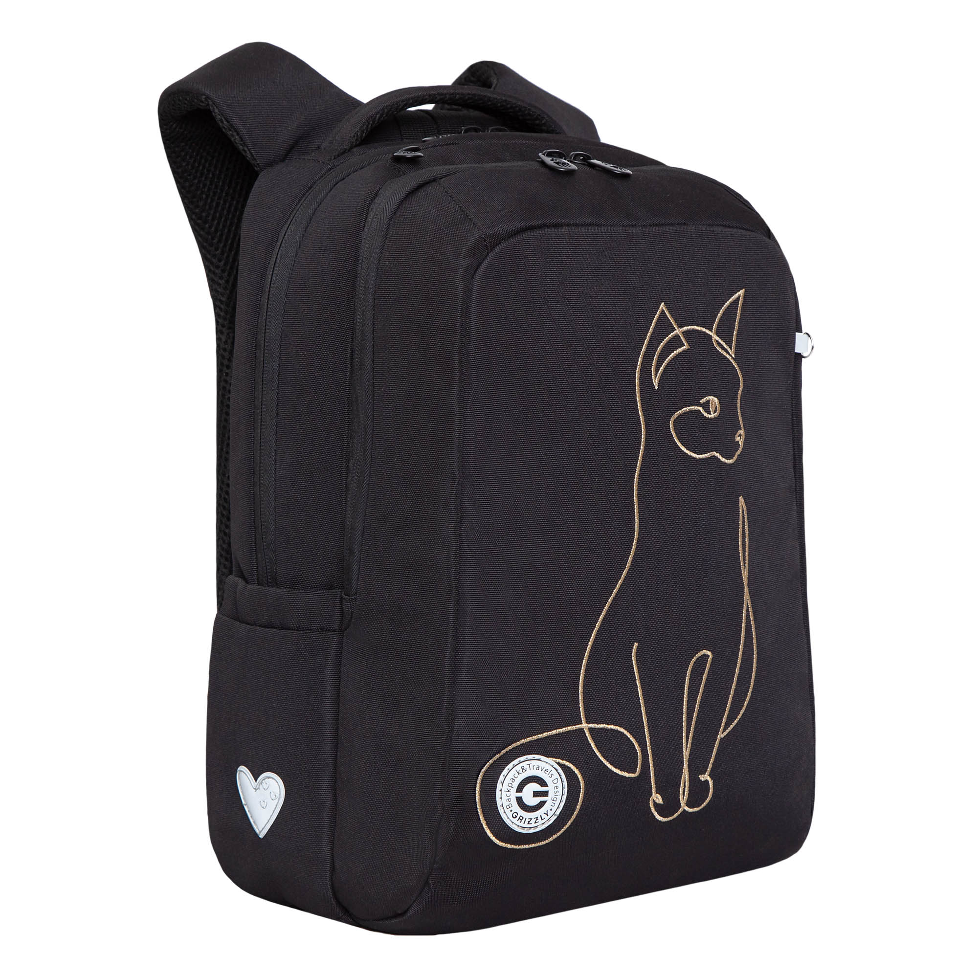 Рюкзак школьный Grizzly Черный RG-366-2/1 - фото 2