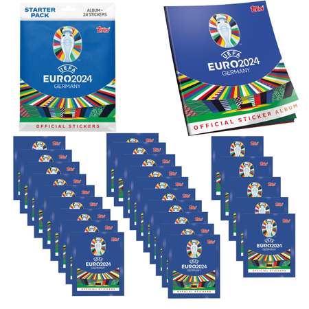 Стартовый набор topps Чемпионат Европы по футболу альбом и 24 наклейки