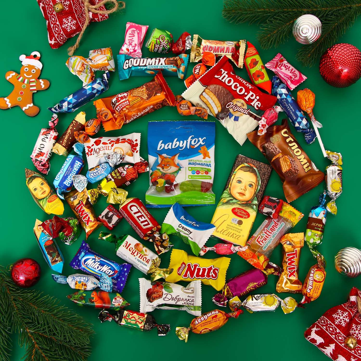 Новогодний подарок Sima-Land конфетная коробка Чебурашка 1000 г - фото 3