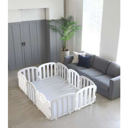 Детский манеж Ifam First Baby Room белый - серый