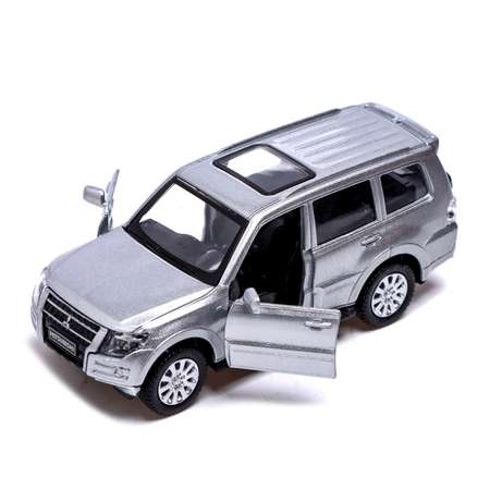 Машина Автоград металлическая MITSUBISHI PAJERO 4WD 1:43 инерция открываются двери цвет серый