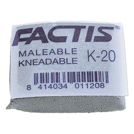 Ластик-клячка FACTIS K 20 серый прямоугольный супермягкий 4шт