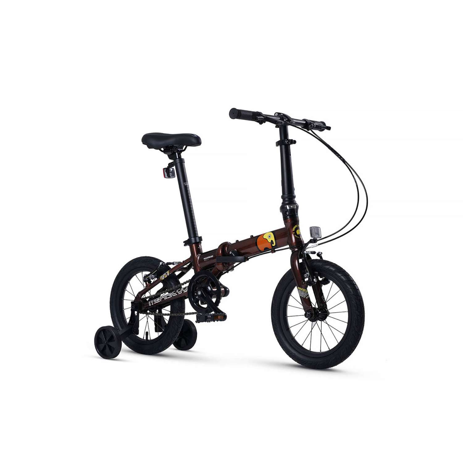 Велосипед Детский Складной Maxiscoo S007 pro 14 бронза - фото 2