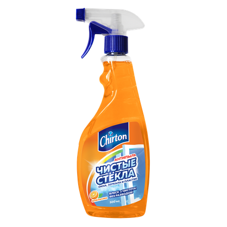 Чистящее средство Chirton для мытья стекол и зеркал Апельсин 500 мл