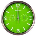 Часы настенные Bresser MyTime ND DCF Thermo/Hygro 25 см зеленые