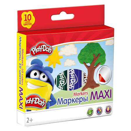 Фломастеры Kinderline цветные Play Doh 10 шт