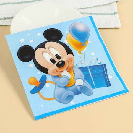 Салфетки бумажные Disney Микки Маус 33х33 см 20 шт. 3-х слойные