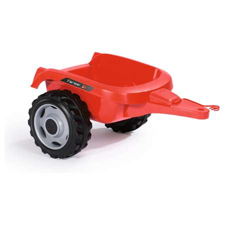 Каталка Smoby Трактор педальный XL с прицепом красный 710108-МП