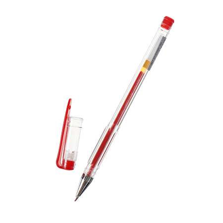 Ручка Sima-Land гелевая 0.5 мм красный прозрачный корпус