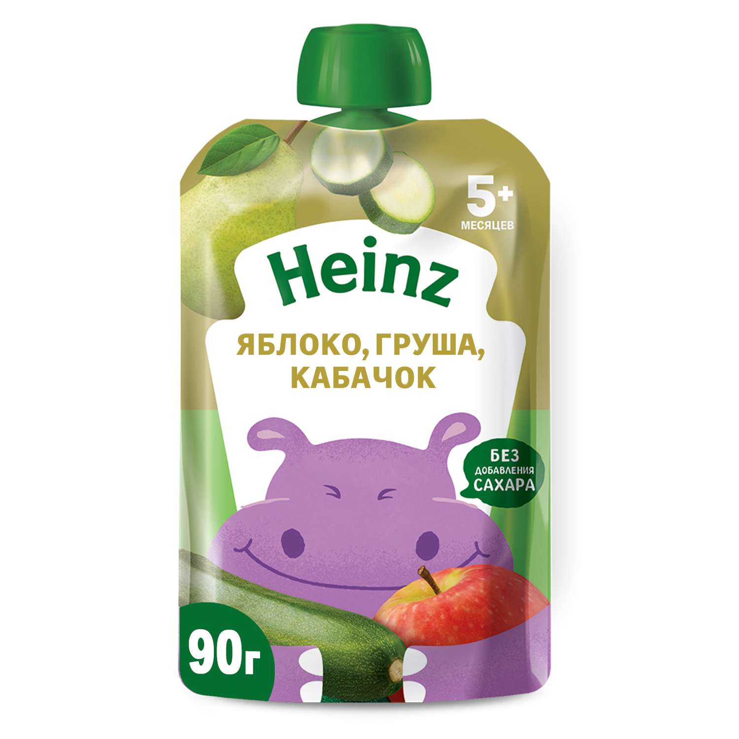 Пюре Heinz яблоко-груша-кабачок 90г с 5месяцев - фото 1