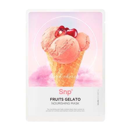 Маска для лица SNP Fruits Gelato питательная черная вишня 25 мл