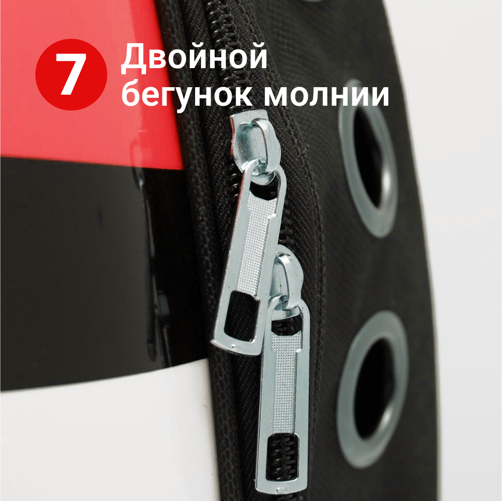 Переноска-рюкзак ZDK Космонавт ZooWell красный с белым - фото 9
