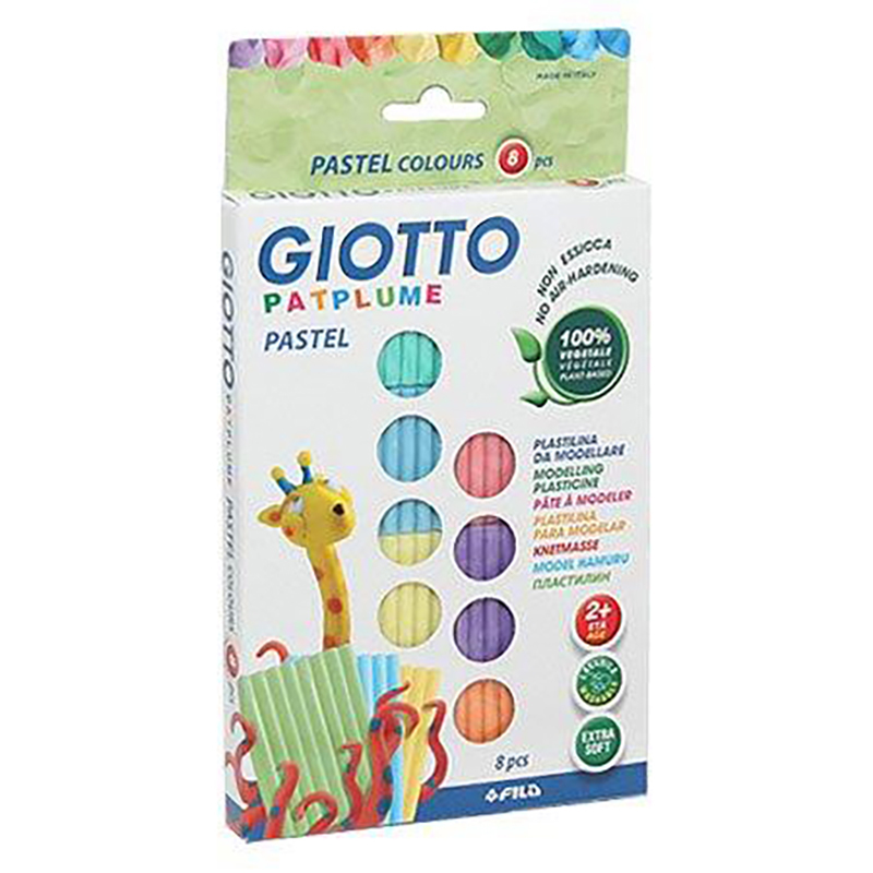 Пластилин GIOTTO Patplume Pastel 33г 8цветов 513500 - фото 1