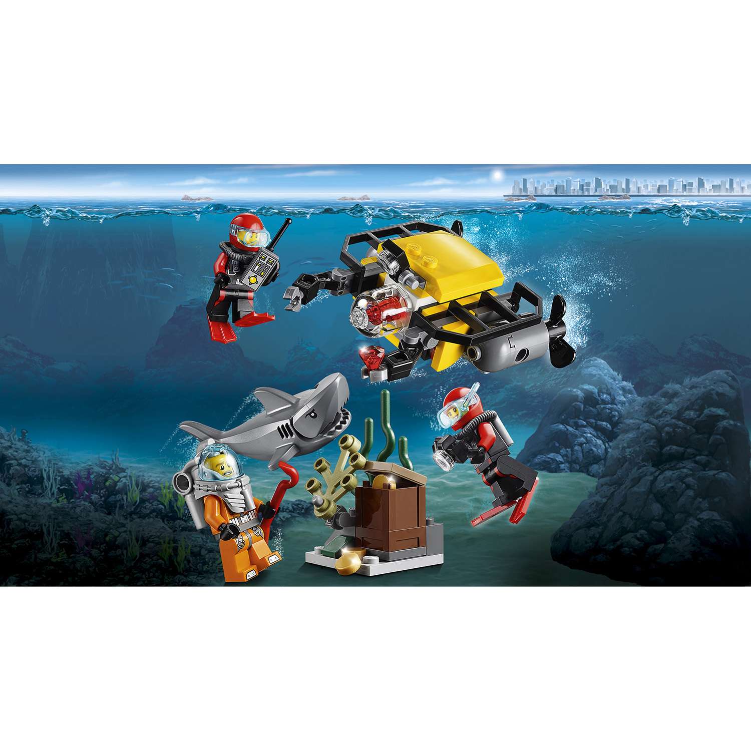 Конструктор LEGO City Deep Sea Explorers Набор для начинающих «Исследование морских глубин» (60091) - фото 4