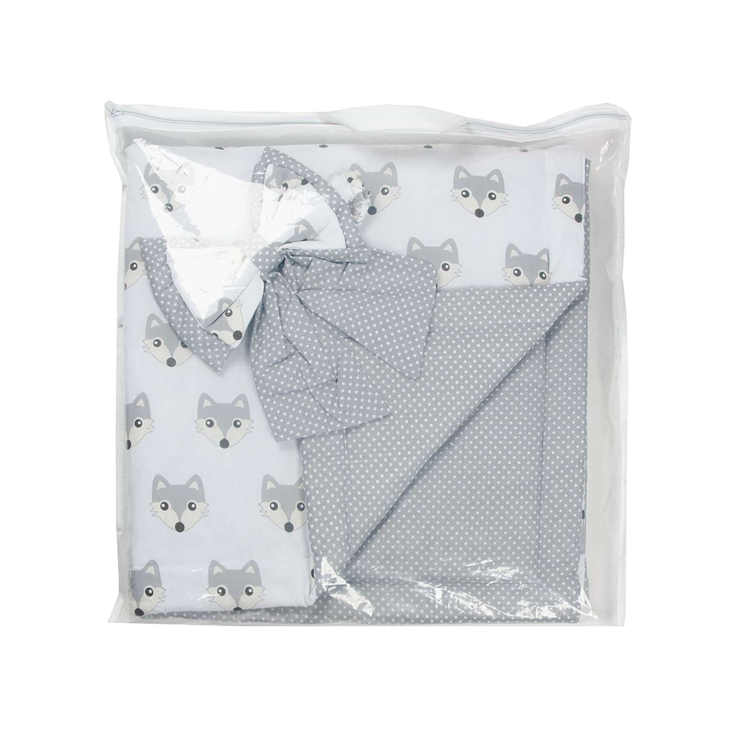 Конверт-одеяло Чудо-чадо для новорожденного на выписку Нелето лисички/серый - фото 5