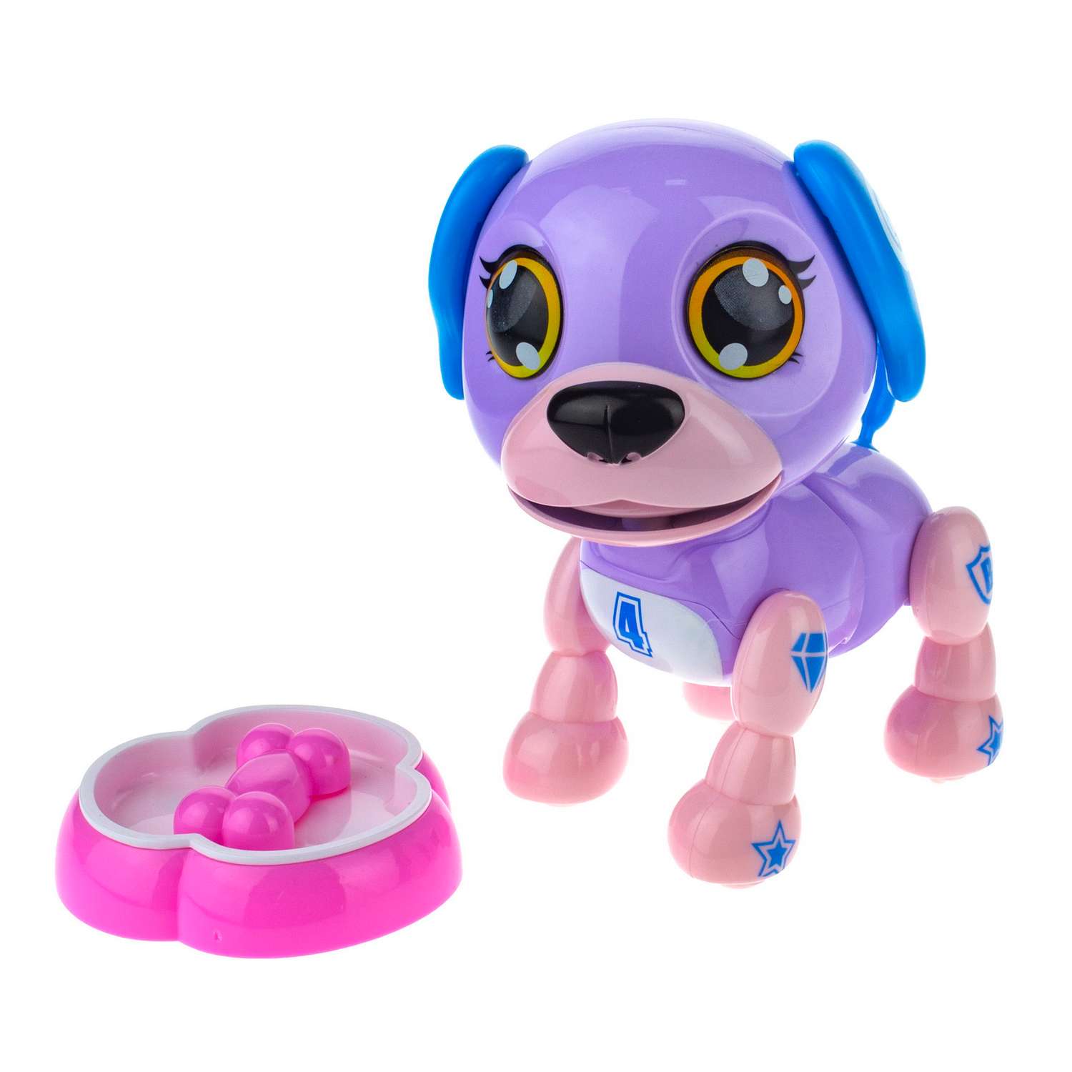 Интерактивная игрушка Robo Pets робо-щенок светло-фиолетовый - фото 2