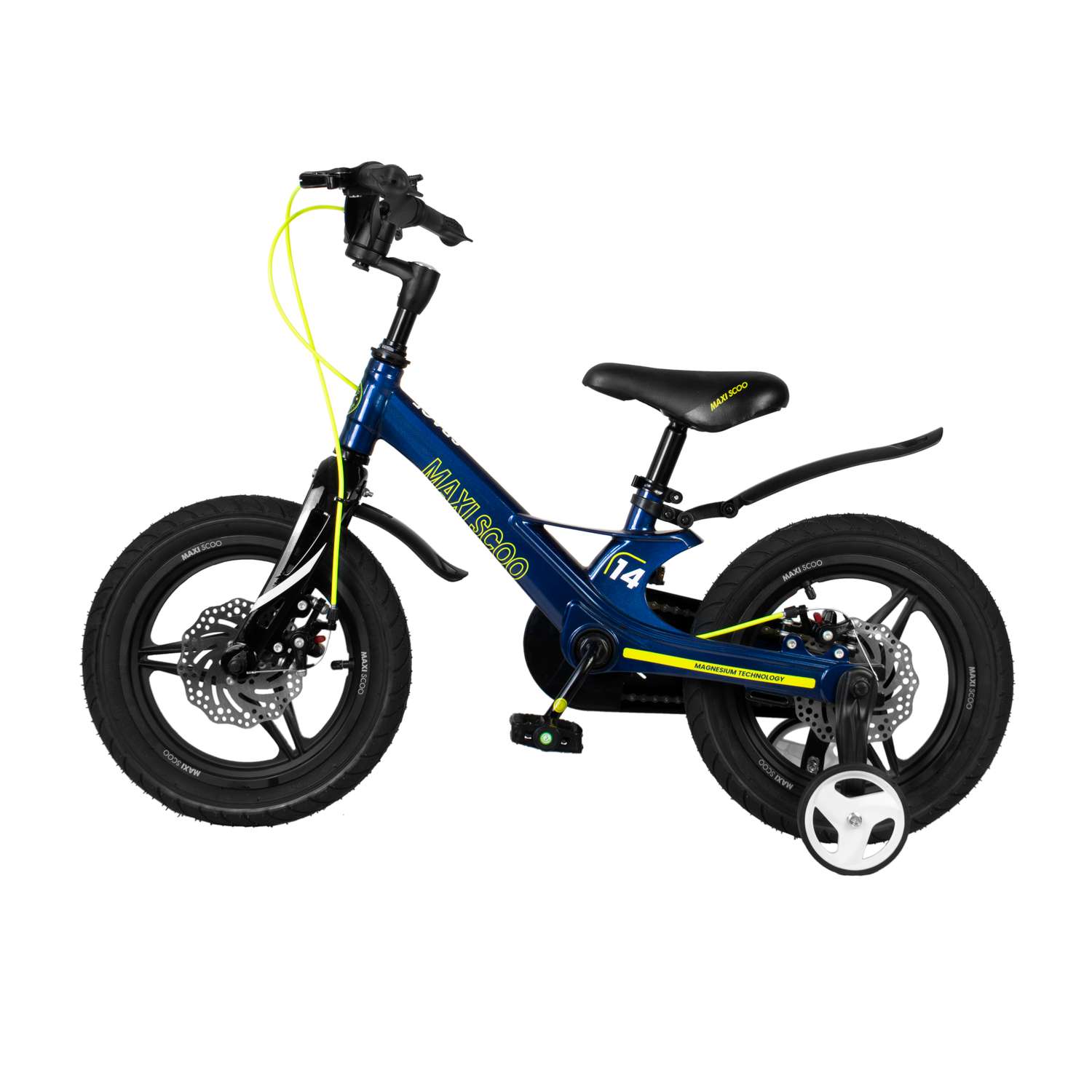 Детский двухколесный велосипед Maxiscoo Space делюкс плюс 14 синий - фото 3