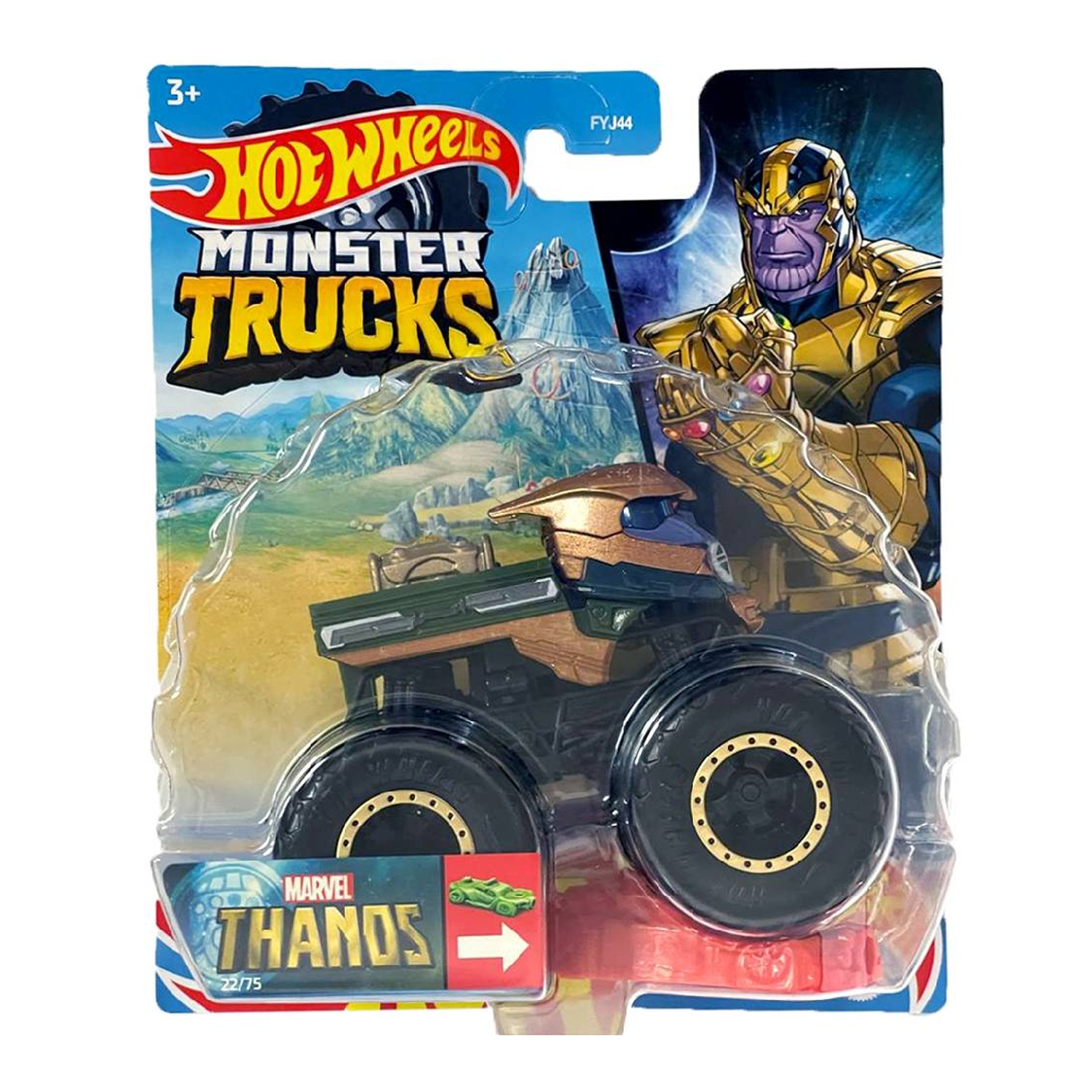 Игрушечная машинка Hot Wheels Монстр трак модель marvel thanos купить по  цене 1377 ₽ в интернет-магазине Детский мир