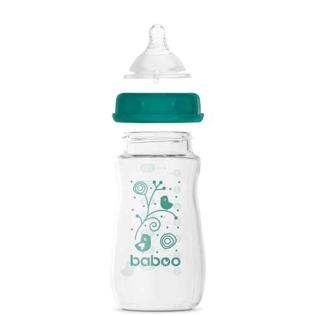 Бутылочка стеклянная 250мл BABOO 3-123
